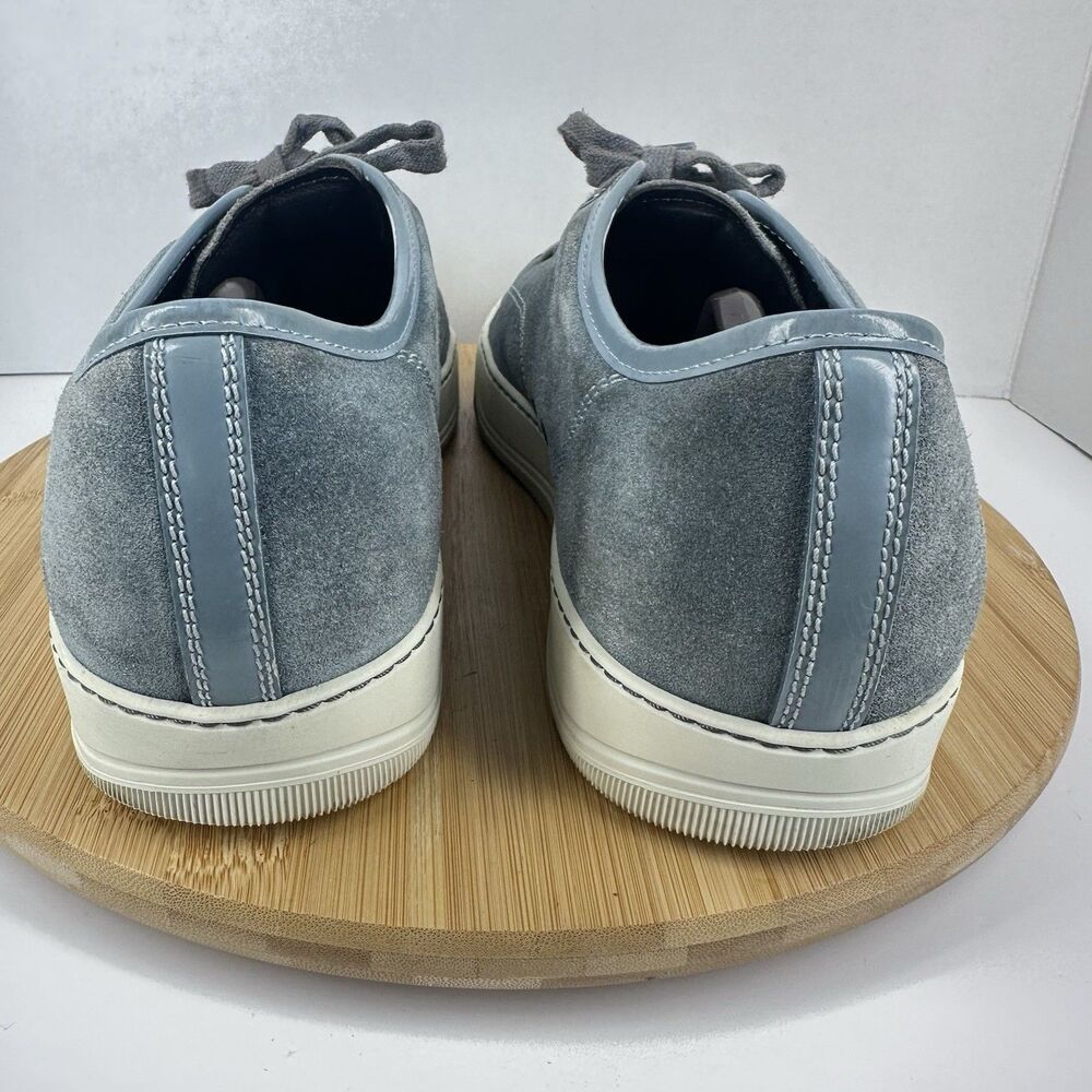Lanvin DBB1 Suede And Patent Leather Sneakers Shoes Men's Size 12EU 13US Gray - Picture 7 of 15